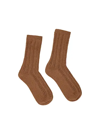 LANIUS | Socken off white | camel